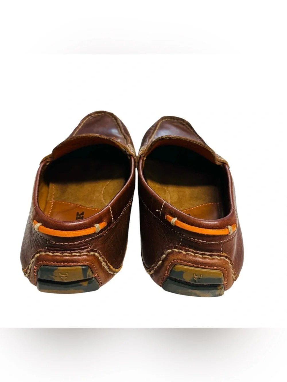 Trask Derek Men's Brown Leather Penny Loafers Moccasin Slippers Size 9M